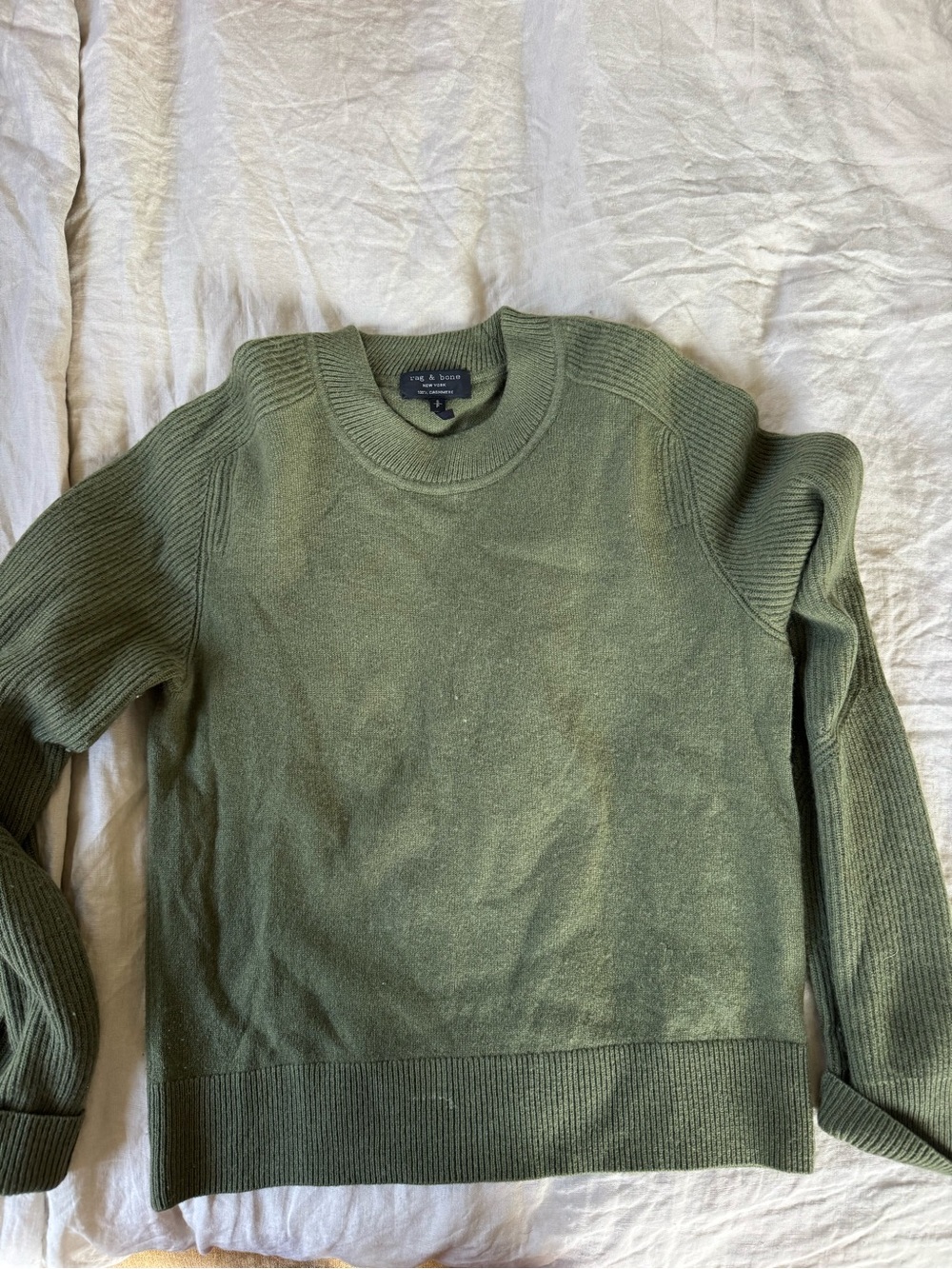 Rag & Bone Olive Green Crewneck Sweater